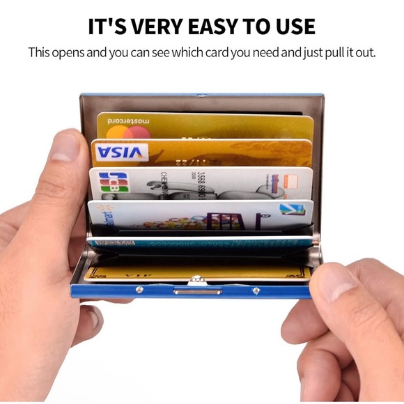 RFID Blue Credit Card holder - Picture 7 of 7